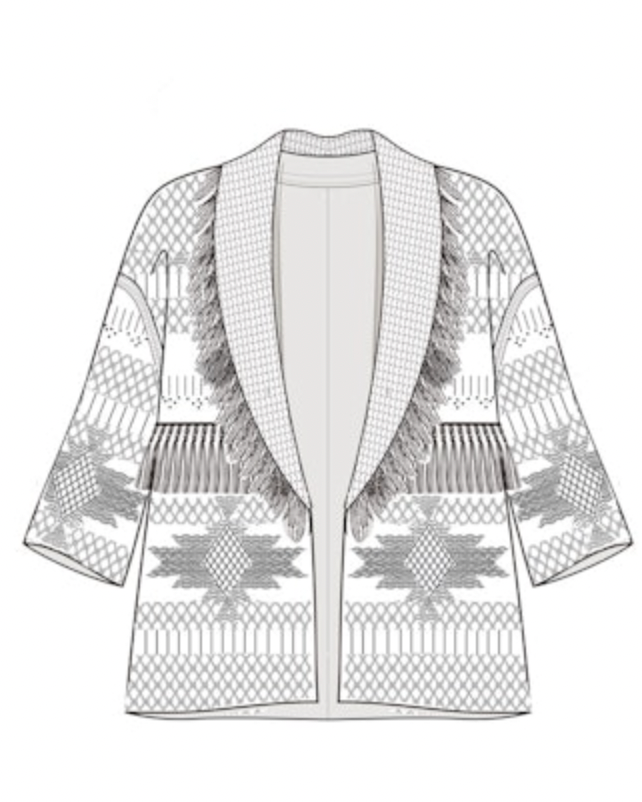 AUTUMN CASHMERE fringed cashmere jacket