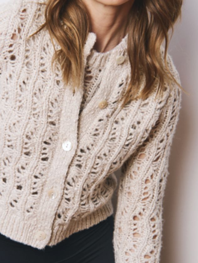 AUTUMN CASHMERE stitchery cardigan