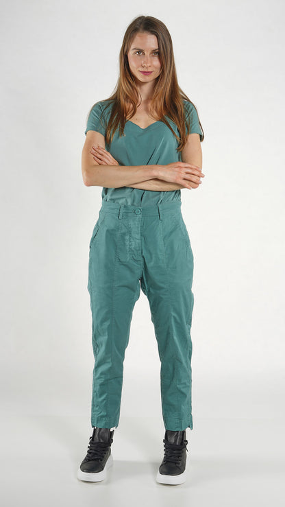 Black Label front pocket ankle length cotton pants