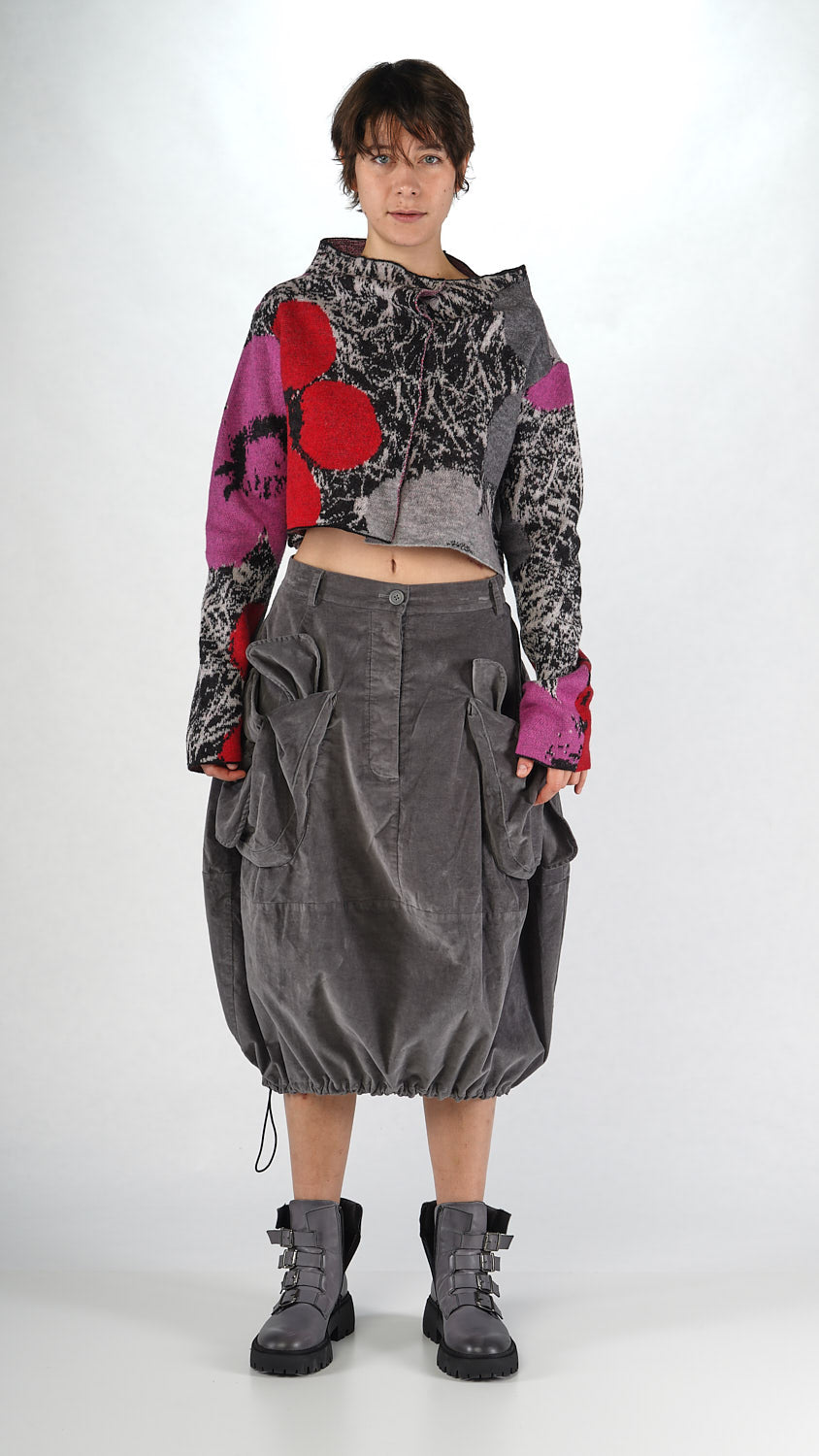 Black Label multi colored crop jacket