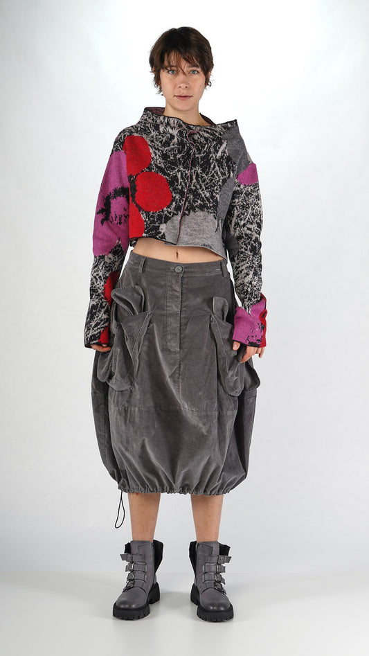 Black Label multi colored crop jacket