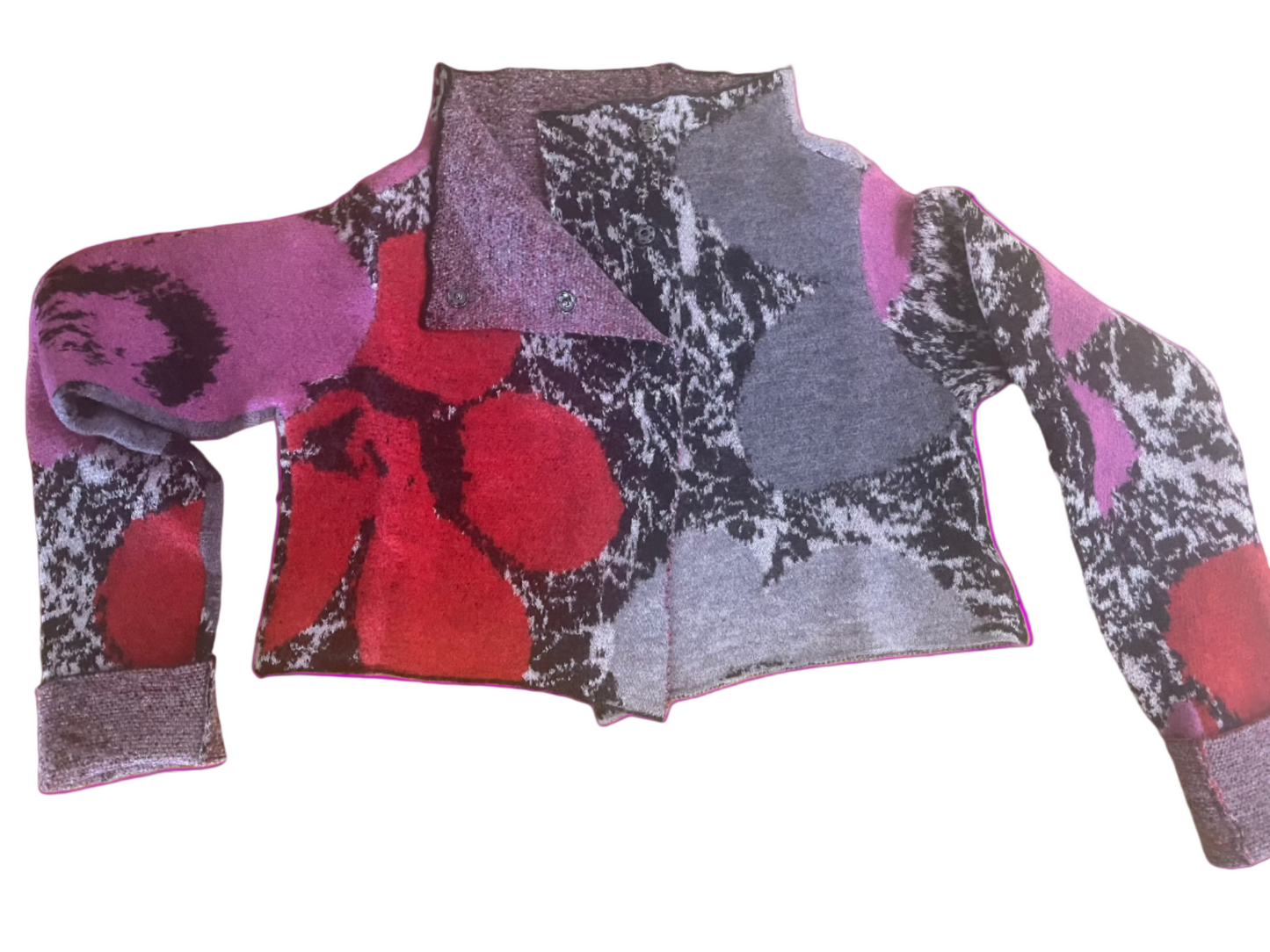 Black Label multi colored crop jacket