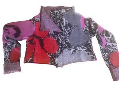 Black Label multi colored crop jacket