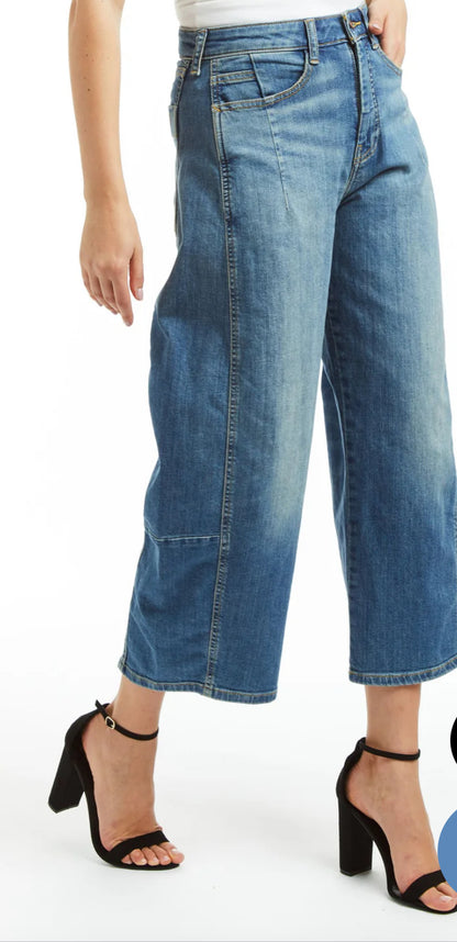 Denim barrel leg jeans