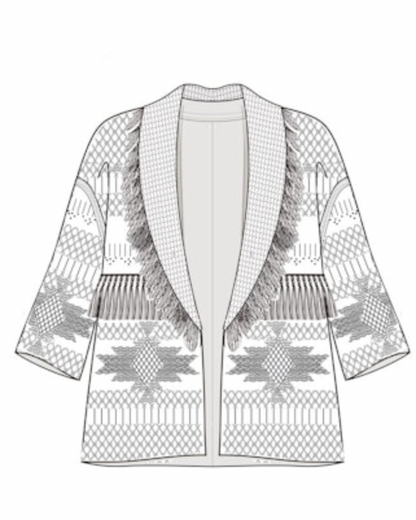 AUTUMN CASHMERE fringed cashmere jacket