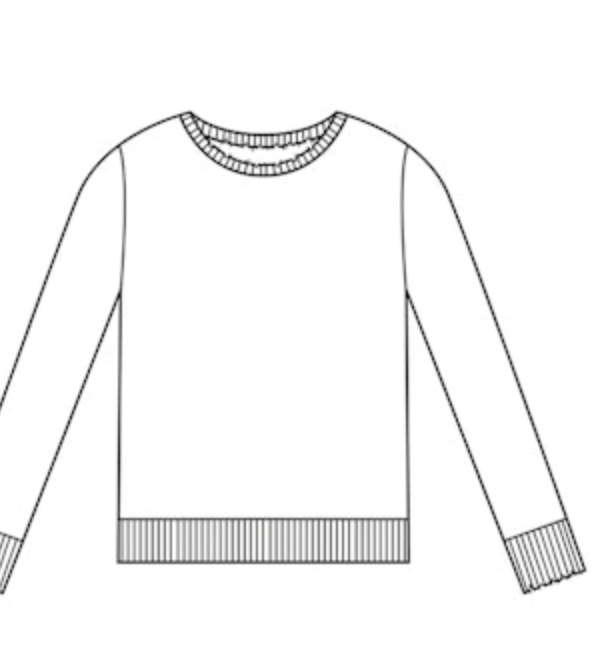AUTUMN CASHMERE raw edge crew neck
