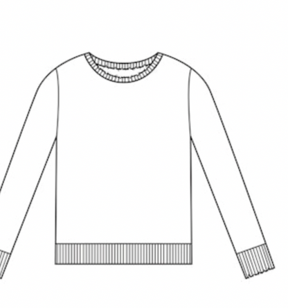 AUTUMN CASHMERE raw edge crew neck