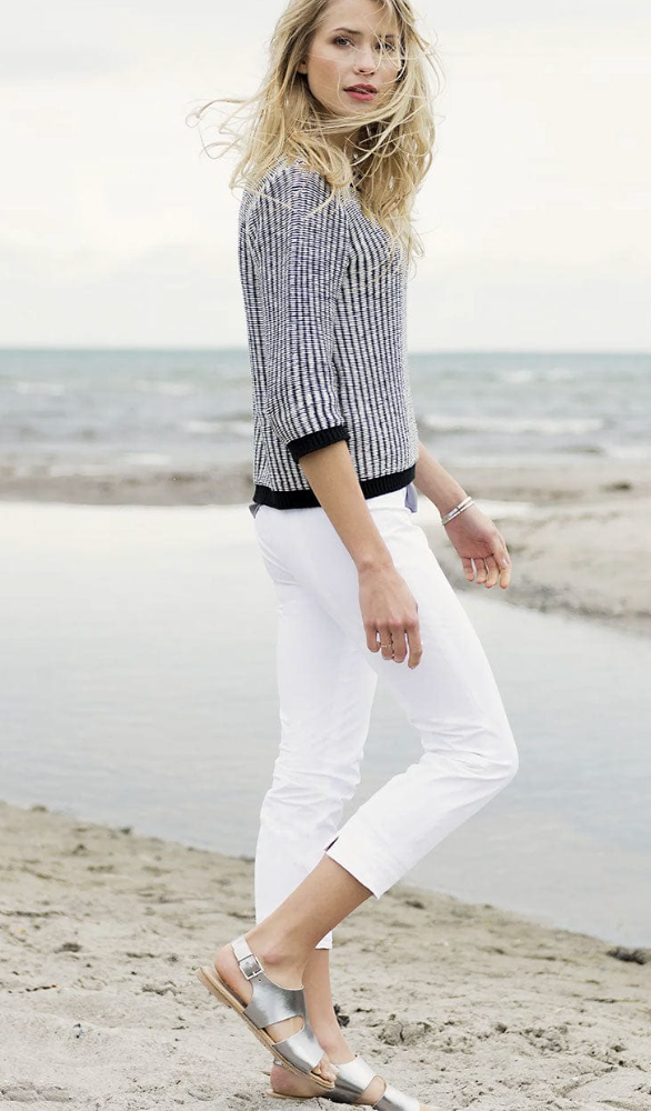 Rafaello Rossi crop pant with back slit