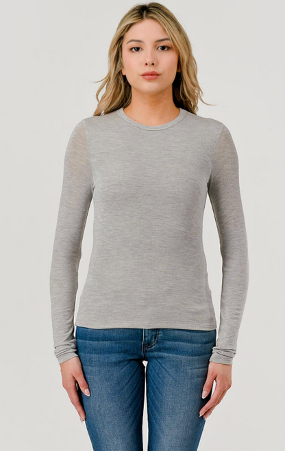 Hashtag  sheer sleeve and layered body  t shirt