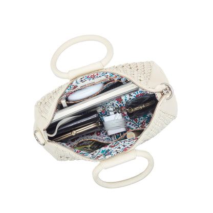 Hobo bag in woven leather