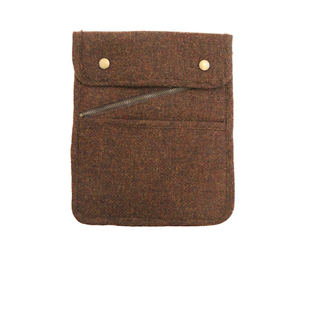 SOEUR Waist Bag in Dark Brown Wool